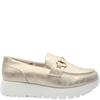 HEAVENLY FEET WOMENS WEDGE CHAIN LOAFER - GOLD